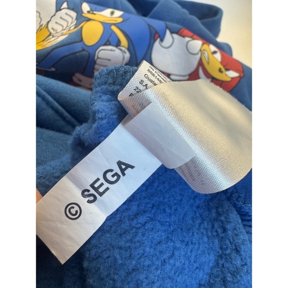 Old Navy Sonic the Hedgehog Kids Blue Graphic Hoodie Sweatshirt SEGA Size S 6-7 - Picture 7 of 7